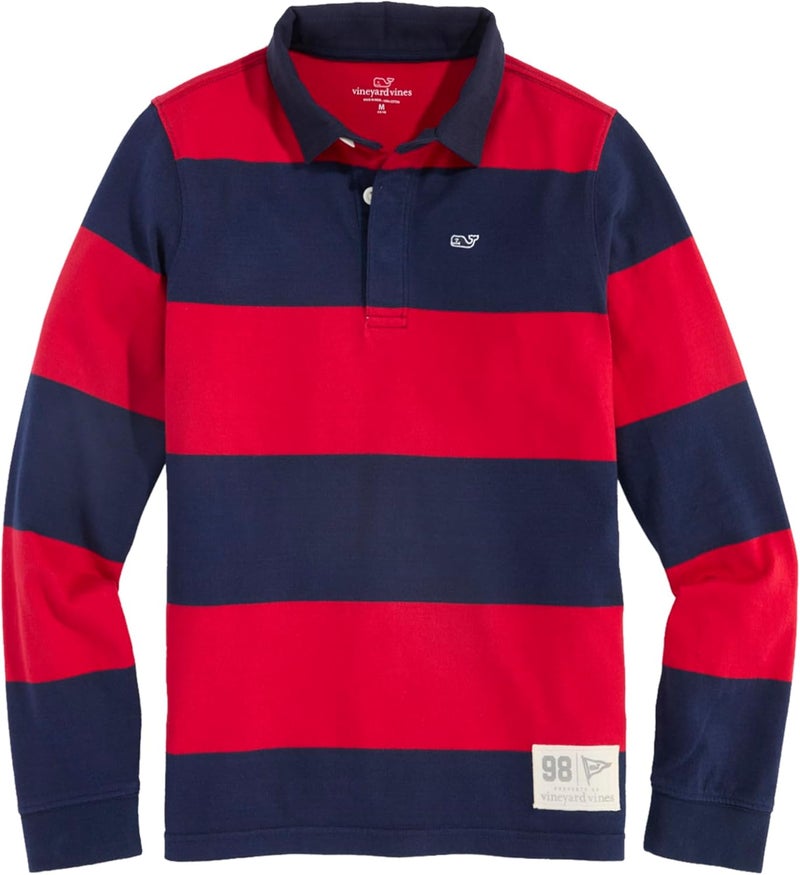 Vineyard Vines قميص رجالي مخطط من القطن للركبي - Image 1